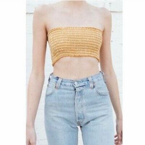 brandy green and white tube top